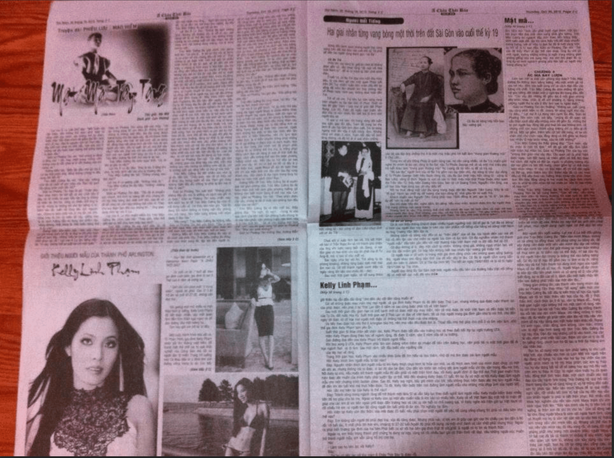 Kelly Linh Pham featured in Vietnamese newspaper